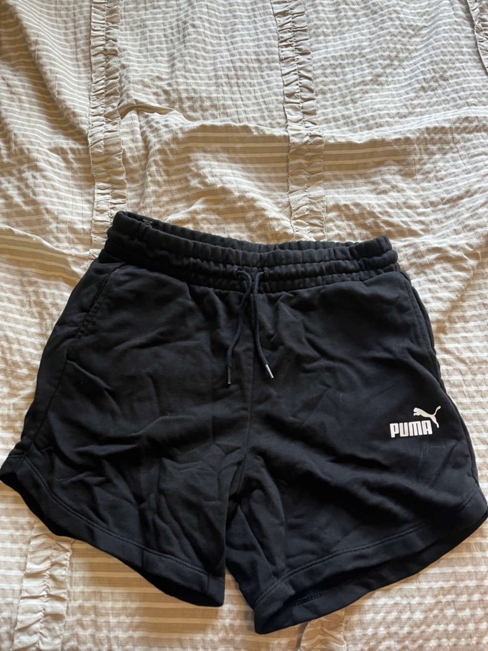 Puma Women's Black Athletic Drawstring Shorts